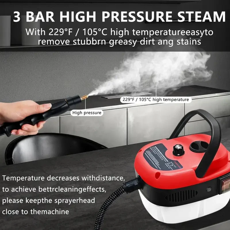 

High-temperature steam cleaner, jet cleaner, kitchen range hood, EU Plug 1500W 220V,US Plug 2500W 110V.Car washer