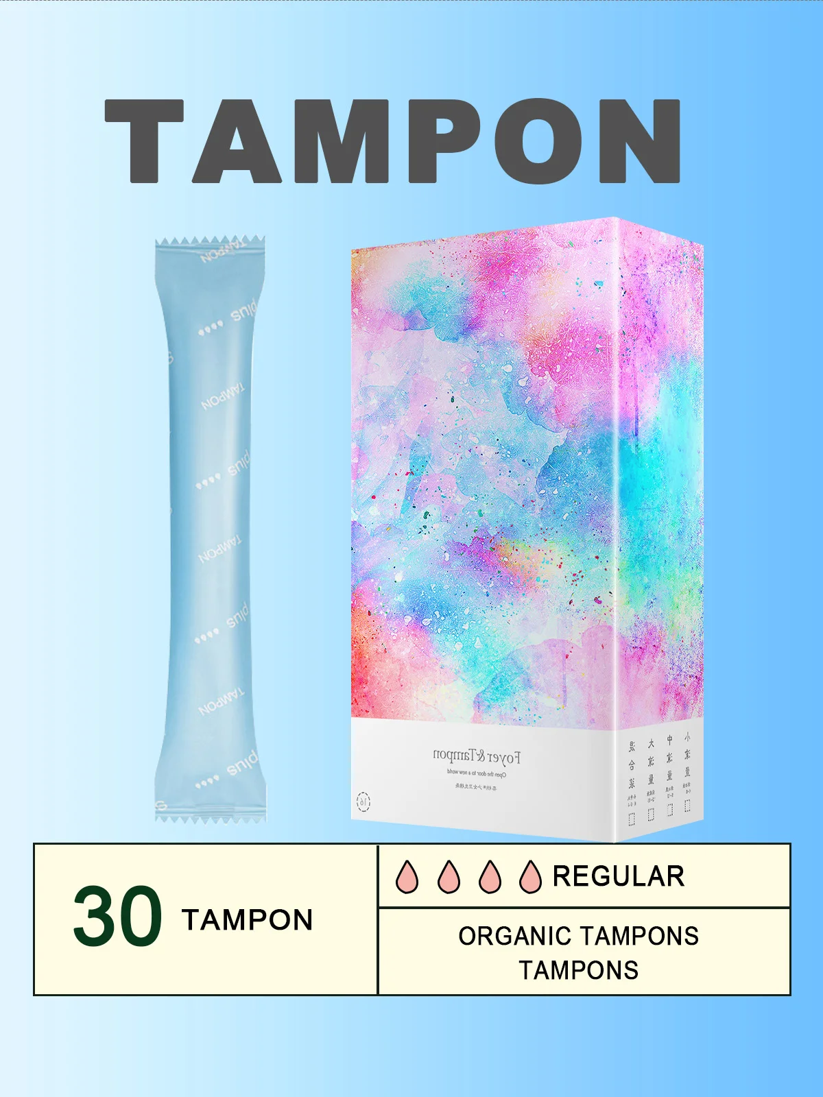 

Цветная коробка с 30 штуками (30 больших), хлопчатобумажный сердечник из клейкого волокна, белая прозрачная трубка LDPE.