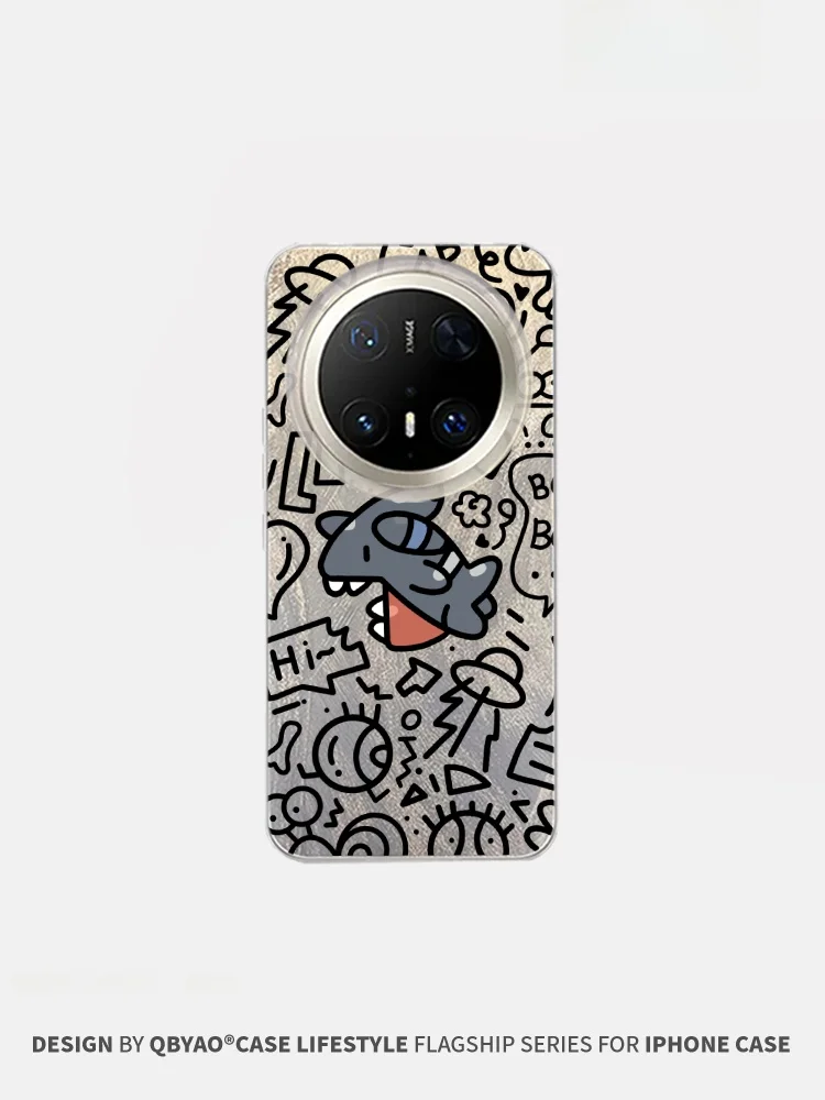 

Jiabeiyao Mate70 pro Phone Case New Model High-End Feathered Women's Full Cover with Lanyard Anti-Fall Creative Cartoon