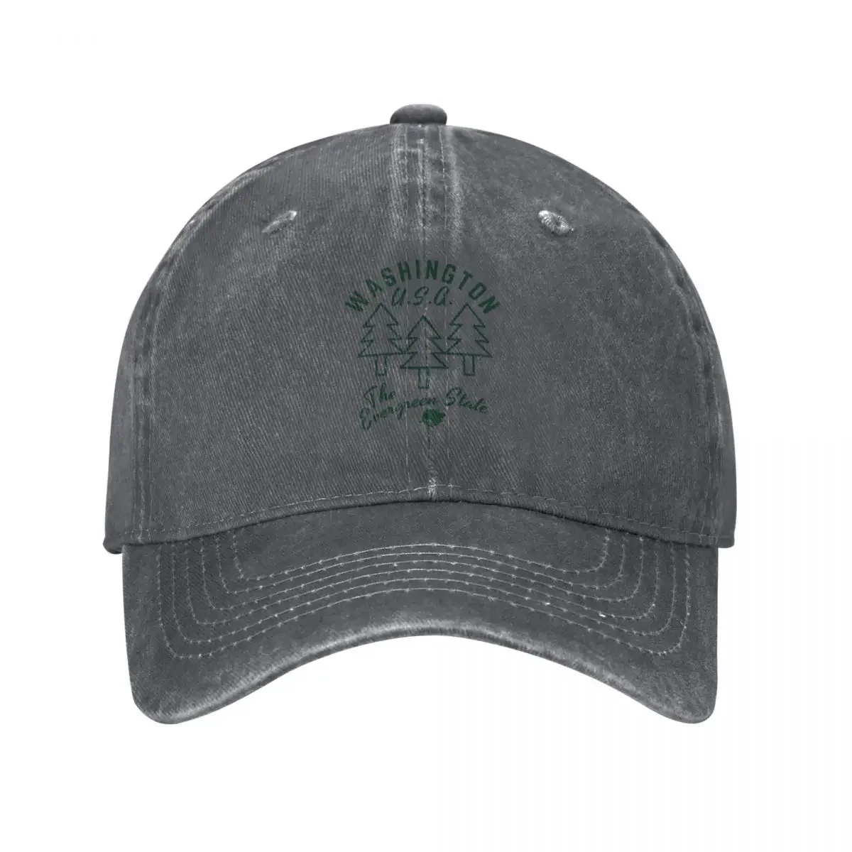 

Vintage-Style Washington U.S.A. The Evergreen State - Dark Green Baseball Cap Anime Golf Cap Woman Men's
