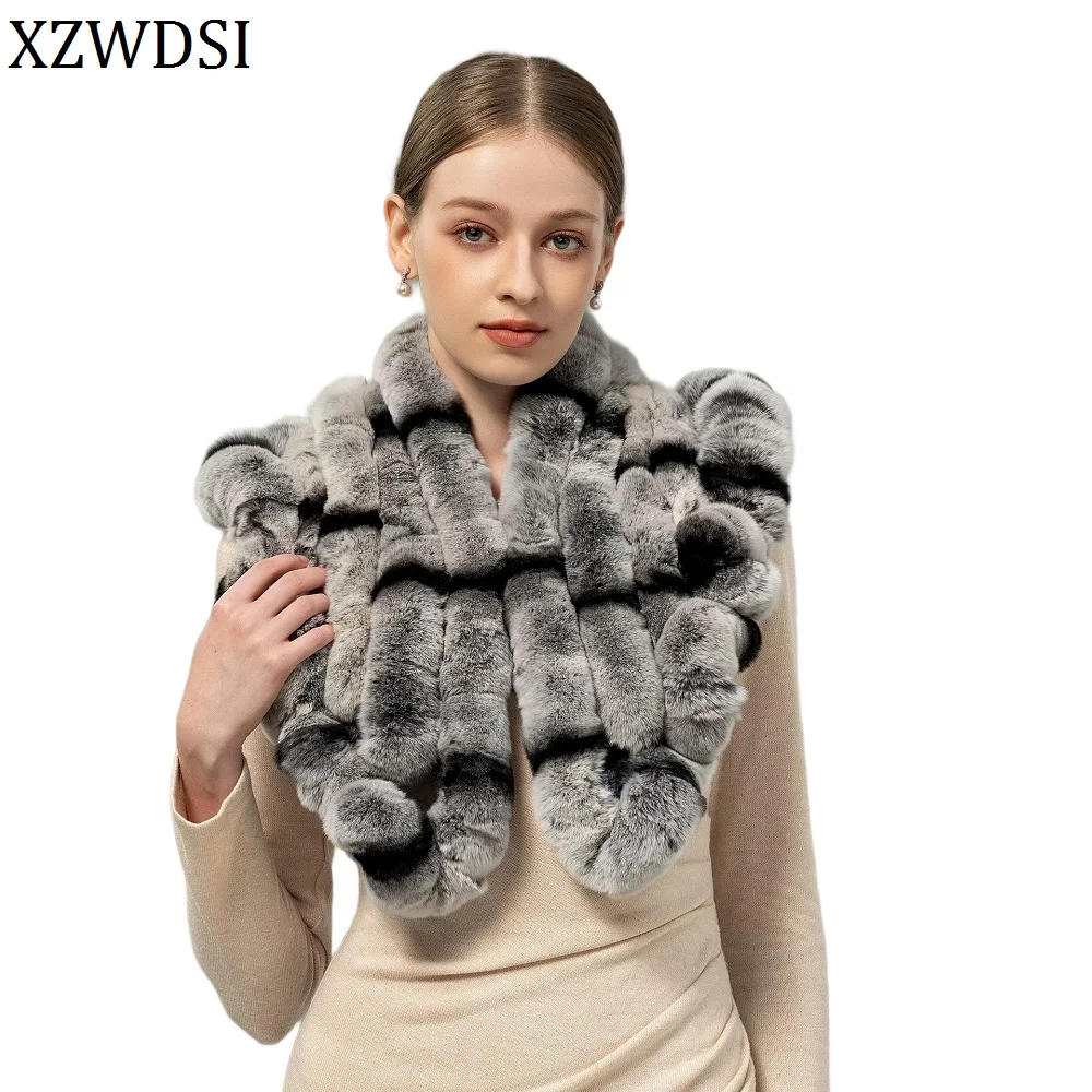 

Real Rex Rabbit Fur Shawl Soft Warm Elegant Fashionable Women's Wrap Stole