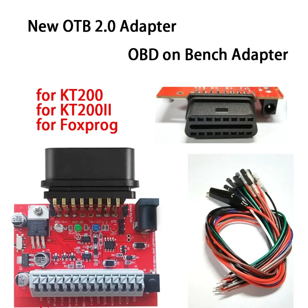 New OTB 2.0 Adapter on Bench Adapte for KT200 KT200II for Foxprog Tagflash ECU Programmer Tool Upgraded Version of OTB 1.0