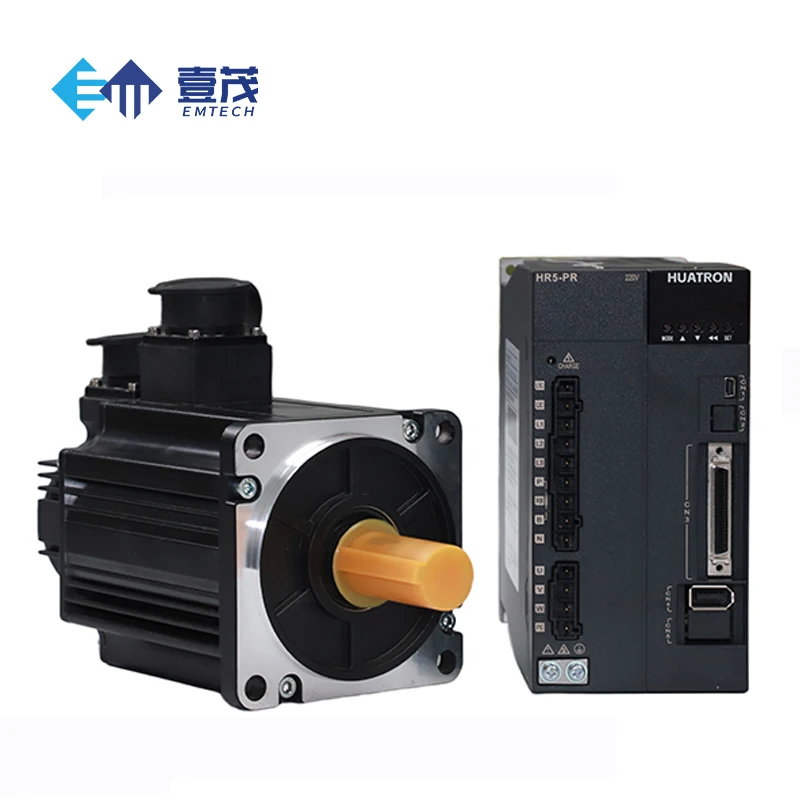 Emtech Factory Direct 110mm Series AC Servo Motor with Driver Kit 1.2kw 1.5kw 1.8kw Three-Phase for Medical Facility
