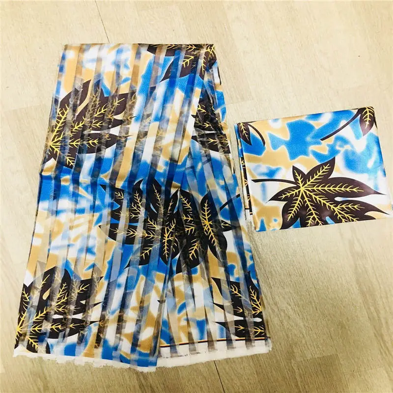 2019 Popular Wax fabric Top Quality Vintage Silk wax cloth African Wax Prints Fabric 6yards/lot for Party Dress ! L121738