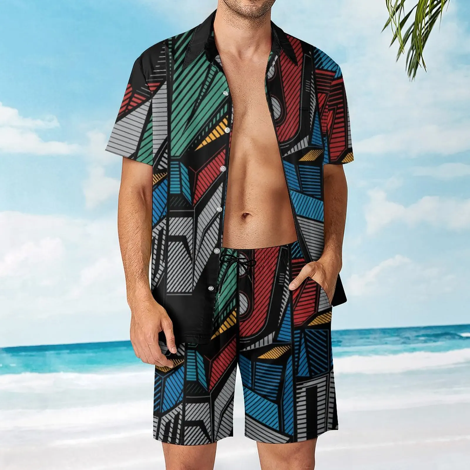 Gonagai 4-traje de playa para hombre, 2 piezas de alta calidad, coordina la natación Vintage, talla de EE. UU., 261