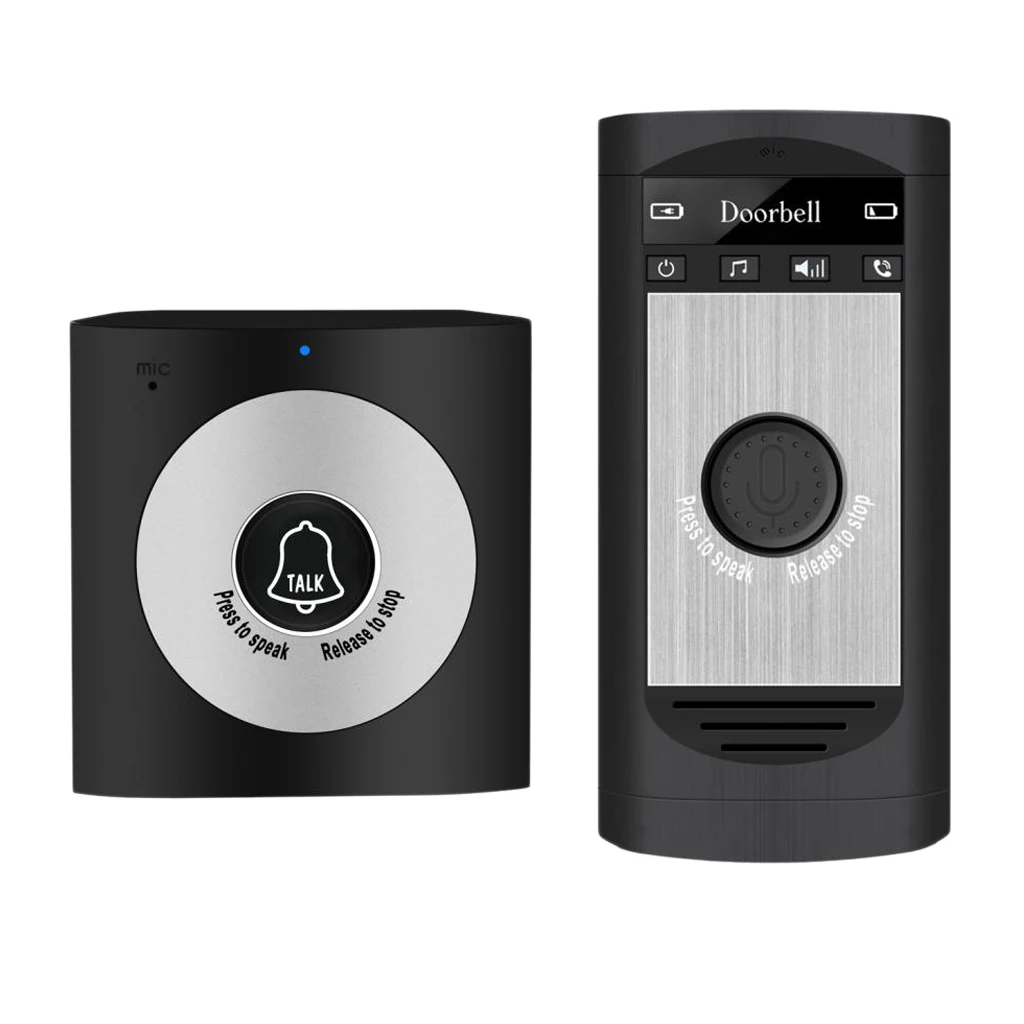 Set campanello citofono wireless domestico Intercomunicador ad alto volume nero