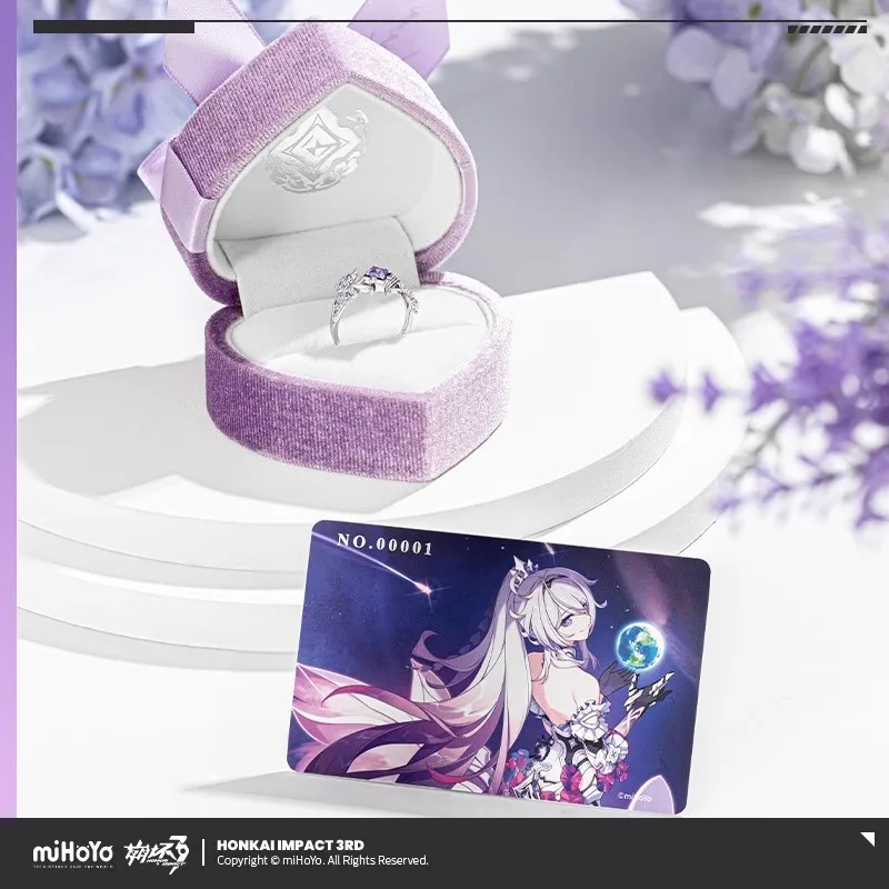 Game Honkai lmpact 3 Official Genuine Product Kiana Kaslana Herrscher Of Finaity Theme Accessory Ring Halloween Christmas Gifts