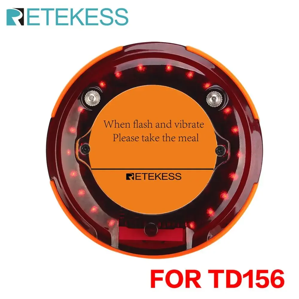 RETEKESS 1PC Wireless Coaster Pagers for TD156 Queue Paging System - No Keypad Transmitter Or Chargebase - Restaurant Pager