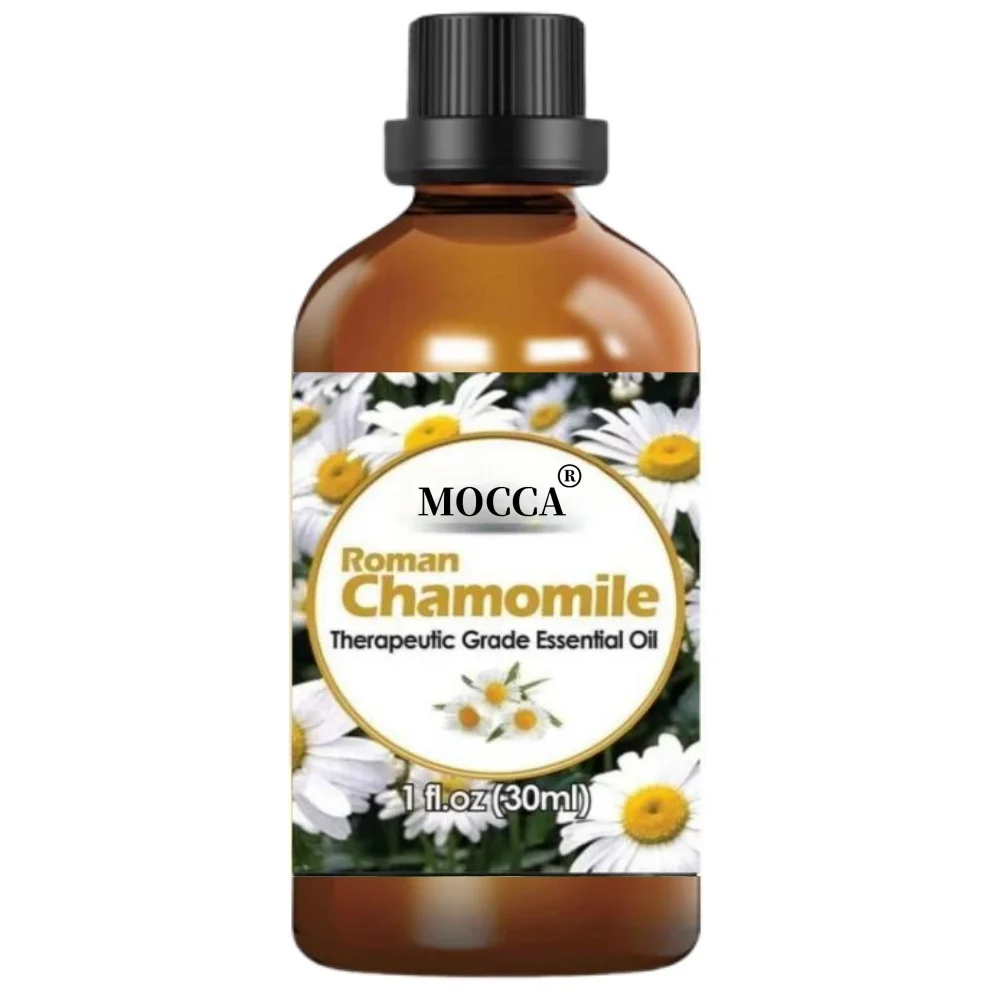 Huile essentielle de camomille romaine MOCCA, 100% pure et naturelle, non diluée, qualité thérapeutique, énorme, 1oz.