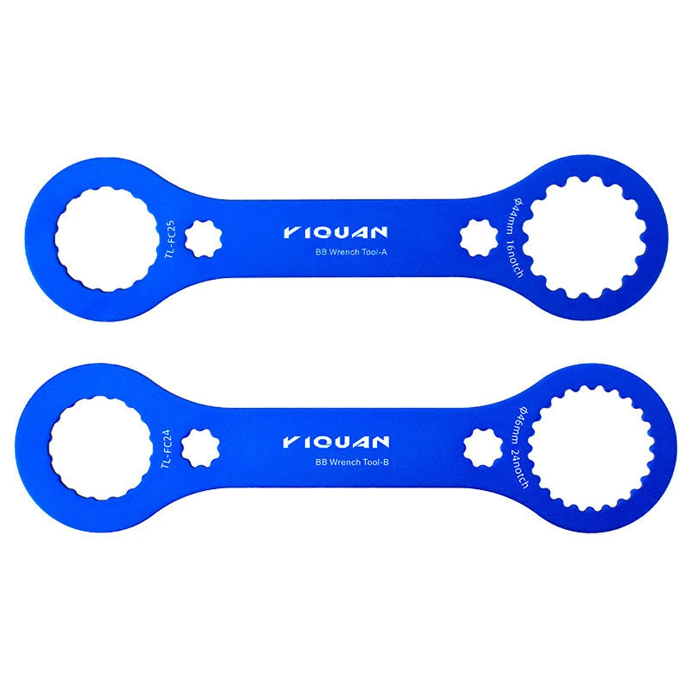

2pcs Central Shaft Wrench Aluminum Alloy CNC Cutting Oxidation Road Mountain Bike Crankset Tool Disassembly Assembly Accessories