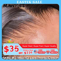 WOW ANGEL HD Lace 5x5 6x6 13x4 13x6 HD Lace Frontal Only Melt Skin Straight Hair Pre Plucked invisible HD Lace Closure Only
