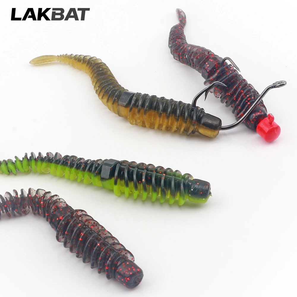 10 Stück Weiche Köder 6,5cm 7,5cm 8,5cm TPE Wurmköder mit Fischgeschmack Swimbait Crankbait Jig-Haken Karpfenangel-Zubehör Pesca-Ausrüstung – Detail 8