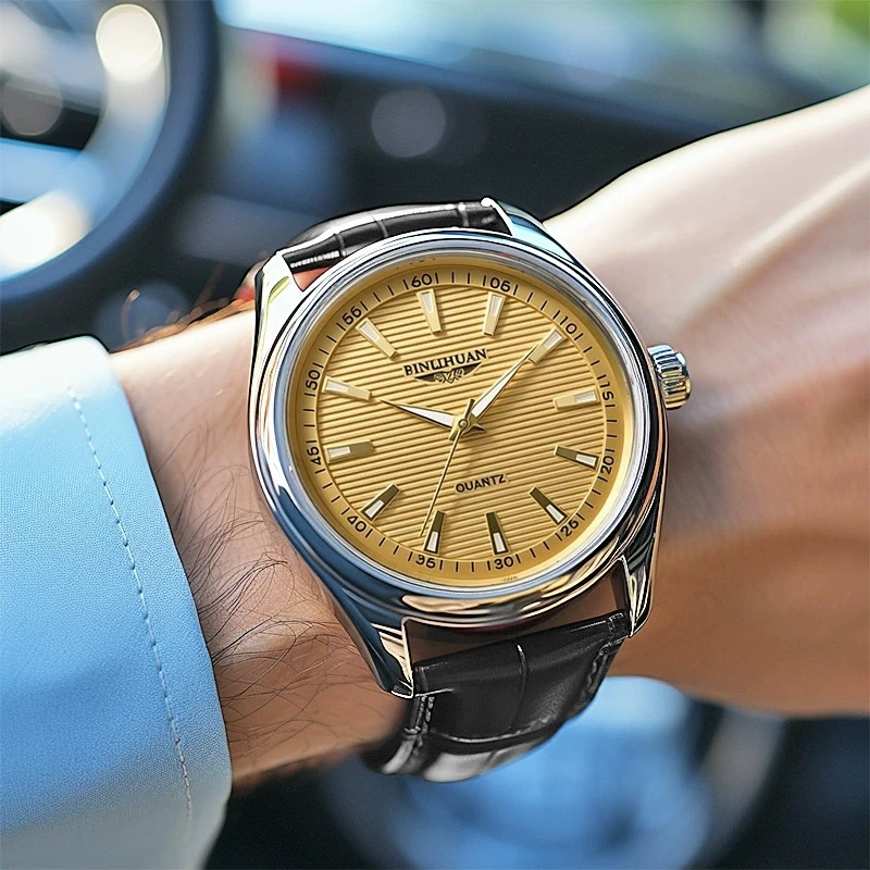 New Fashion Man Luxury Business Leather Watch Men Sports Casual Quartz Watches Male Clock High Quality Wristwatches Reloj Hombre