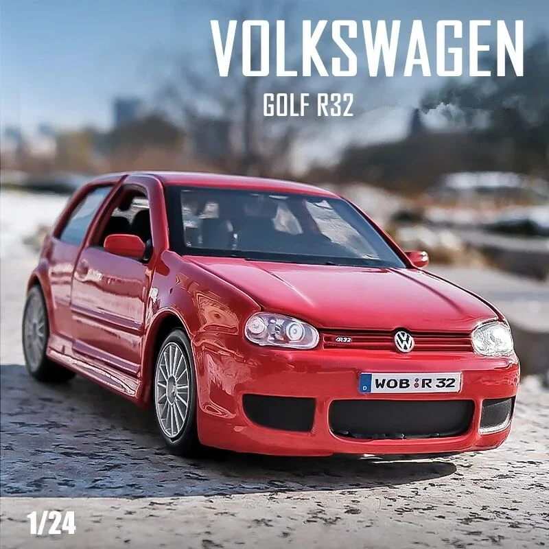 

1:24 Volkswagen Golf R32 Alloy Sports Car Model Diecasts Metal Vehicles Toy Car Model High Simulation Collection Childrens Gift