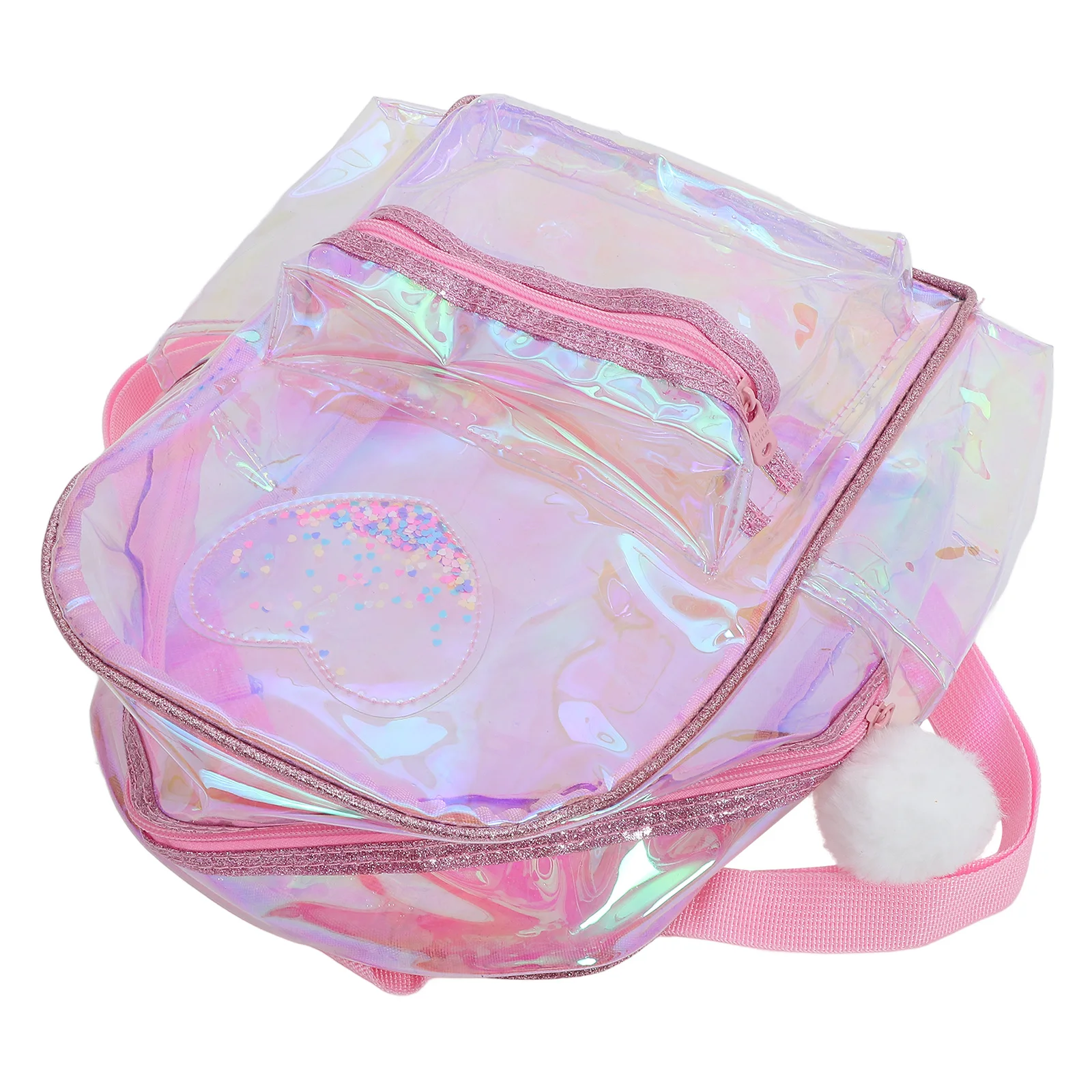 

Transparent PVC Heart Clear Mini Backpack Small Cute Bag for Concert Festival Stadium Events Women Clear Backpack