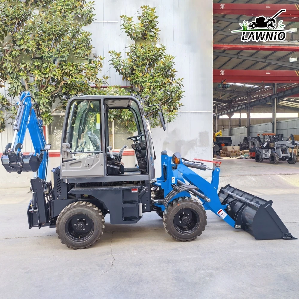 CE Certified Backhoe Loader  High and Low Speed Travel and Front and Rear Buckets for Ditch Excavation Wheel Loader
