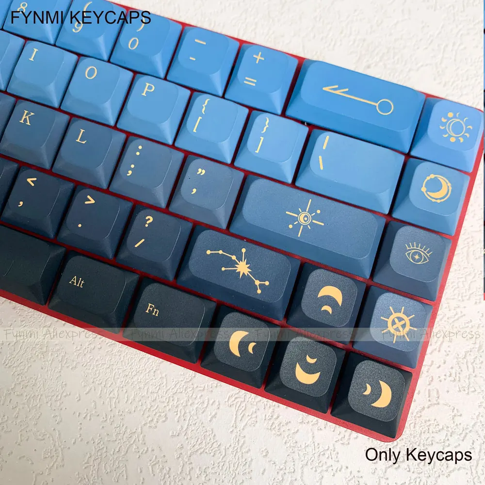 Fynmi Constellation Theme Low profile 126keys Keycaps ANSI keycaps  PBT keycaps Dye Sublimation for mechanical keycaps