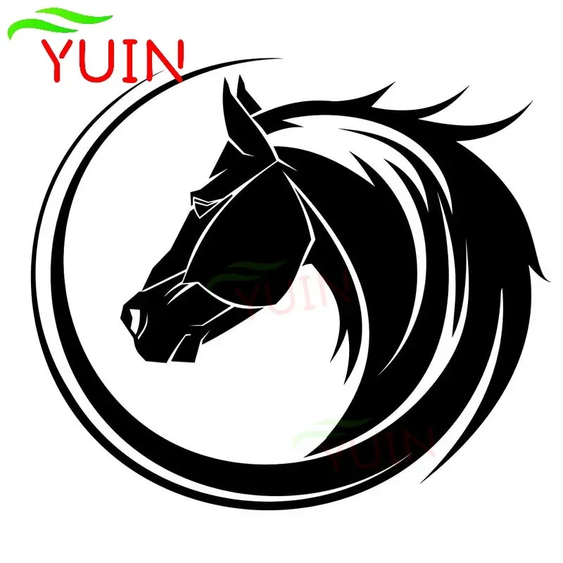 

YUIN Creative Arc Horse Head Pattern Car Sticker Personalized PVC Decorative Accessories Decals Sunscreen Waterproof Stickers