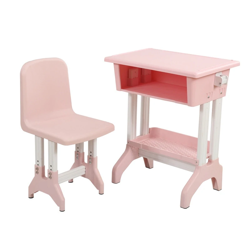 Plastic Home School Furniture Height Adjustable Children Study Table And Chair Set For Kids Student view 4