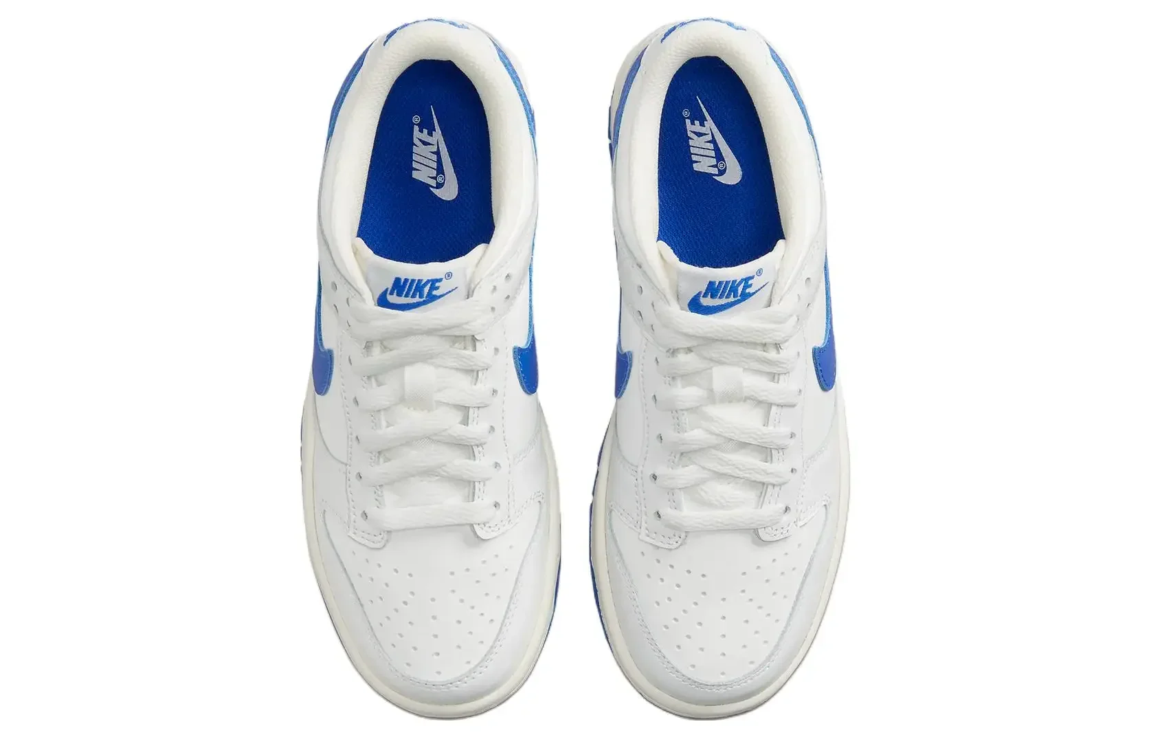 Nike Dunk Low White Hyper Royal DV0831-104 Breathable and Casual Classic Low-Top Sneakers Sports Shoes for Man