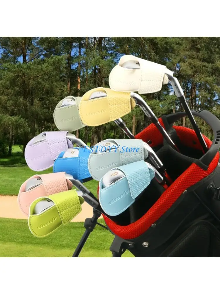 G6DE 1Pc PU Leather Golf Iron Head Cover Golf Club Head Cover Putter Protector Golf Headcover Protective Cover Enduring