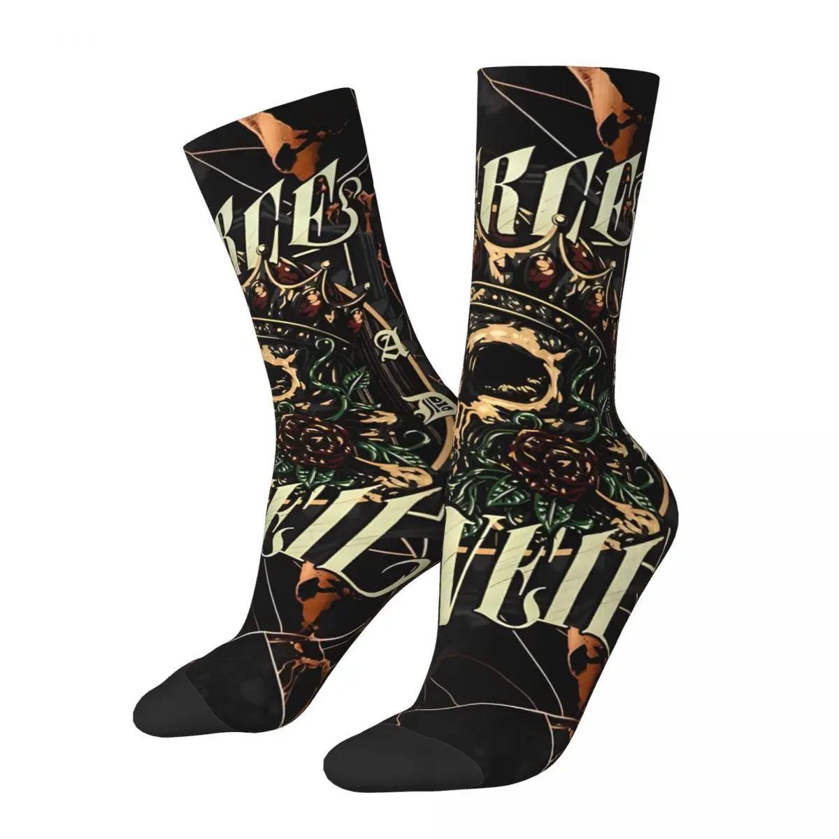 Crazy compression Cool Sock for Men Vintage Pierce The Veil Quality Pattern Crew Sock Novelty