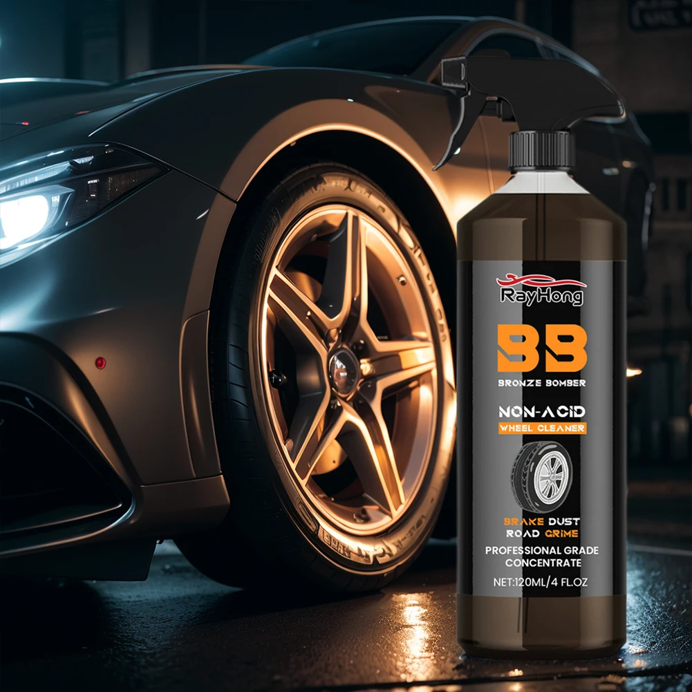 Powerful Rim Brake Buster Spray Automobile Wheel Cleaner 120ml Car Wash Wheel Cleaning Spray for Cleaning Wheels and Tires