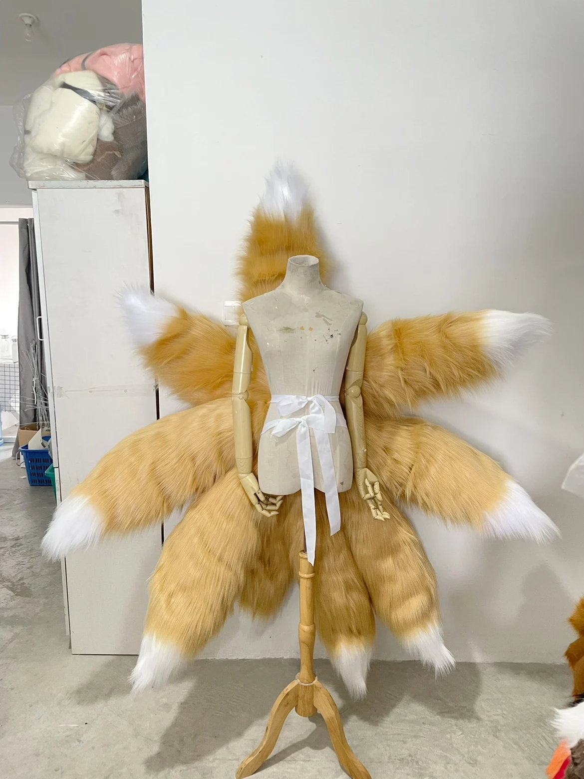 Nine-tailed fox New year Gumiho Cosplay Costume For Halloween Christmas Comic con Game Anime Party Clothes tail headwear