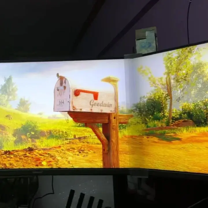 3-Screens Seamless Optical Kit Monitor Transparency Elimination Kit Seamless Splicer Simracing Simulator for 21-35 inch Monitors