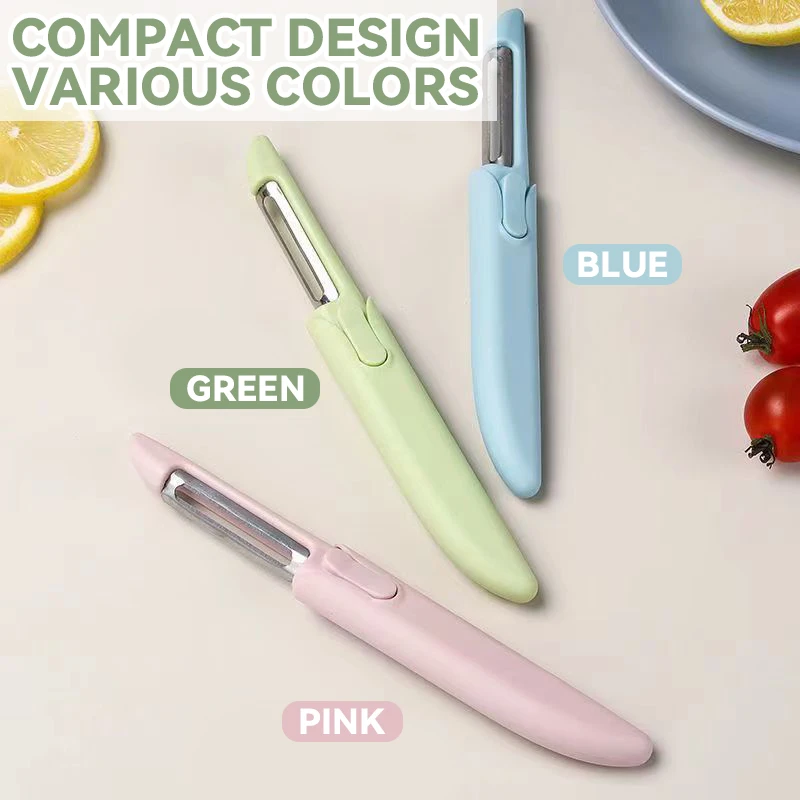 1pc Fruit Knife, Fruit Peeling Artifact, Kitchen Knife Gift Set, Household Kitchen Melon Planer, Straw Set, 2-in-1 Peeler