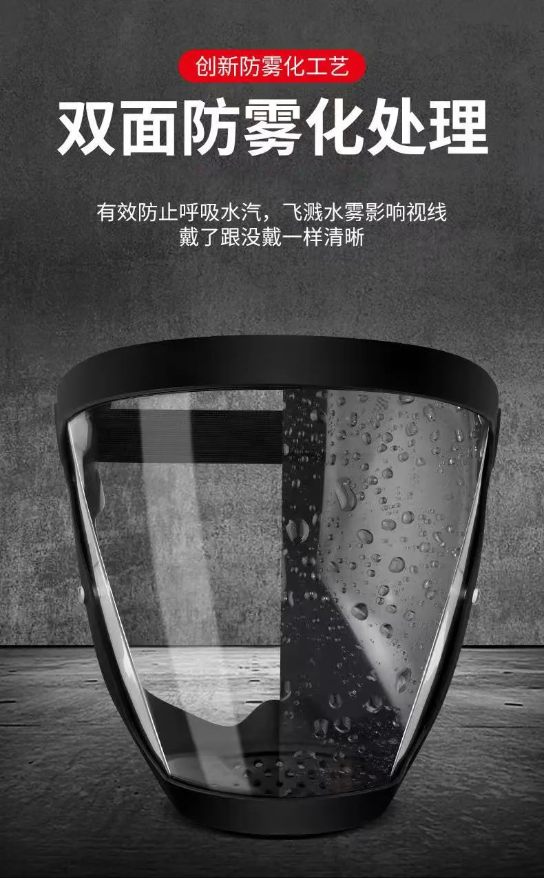 Full-Face Transparent Protection Mask with Adjustable Buckle - Reusable and Heat-Resistant Facial Shield for Safety in Work, Out