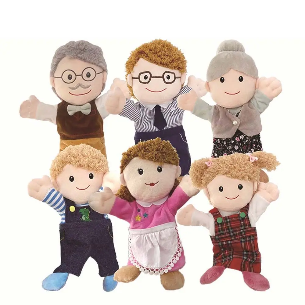 Mother Hand Puppet Educational Playhouse Half Body Hand Puppet Plush Doll Puppet Plush Toy Family Puppet Hand Doll Stuffed Toys