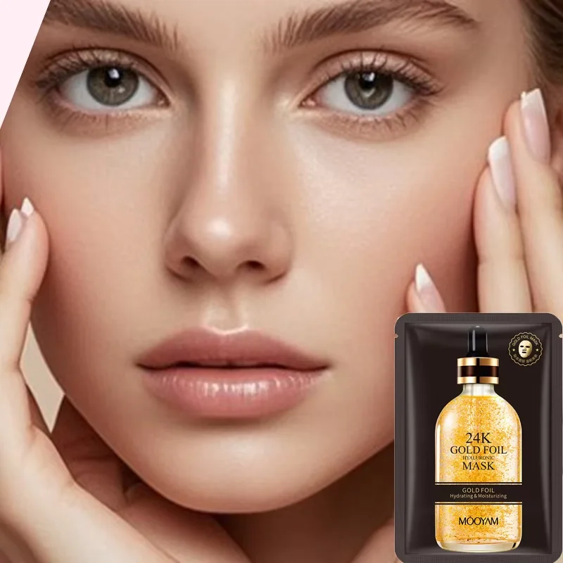 

24K Gold Hyaluronic Acid Face Mask Firming Moisturizing Hydrating Beauty skincare Sheet Masks Facial Mask Face Care