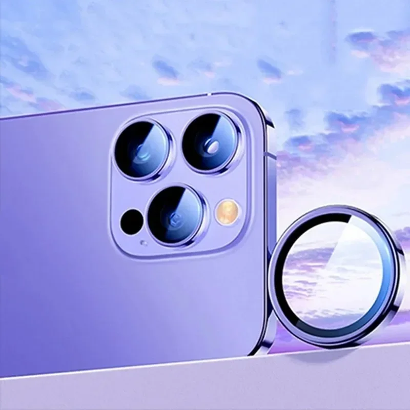 

For IPhone 16 Pro Max Camera Lens Metal Ring Screen Protector For IPhone 15 Pro Max 14 Pro Back Lens Protective Tempered Glass