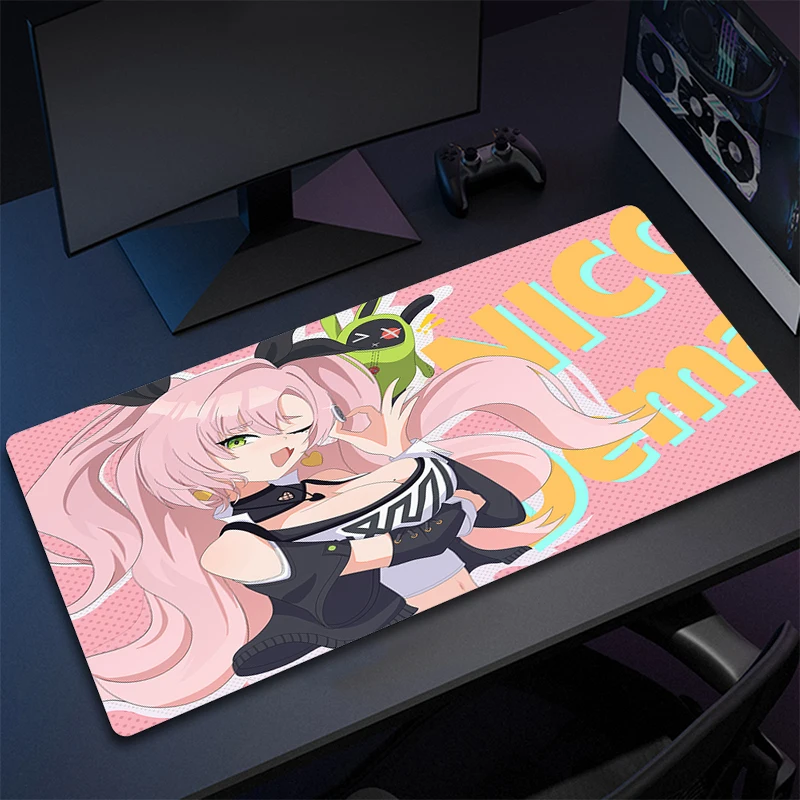 Gamer Large Computer Mousepad Zenless Zone Zero Gaming Mouse Pad Office Non-Slip Keyboard Mouse Mat Game Professional Table Mat