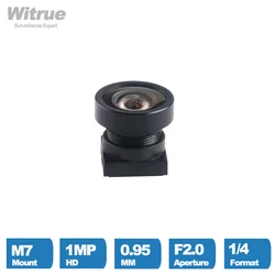 Witrue Mini CCTV Lens M7 X P0.35 Mount 0.95mm Fisheye 160 Degree 1/4