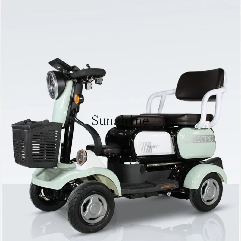 

Small bus electric four-wheeled elderly transportation disabled pick-up and drop-off children battery car simple