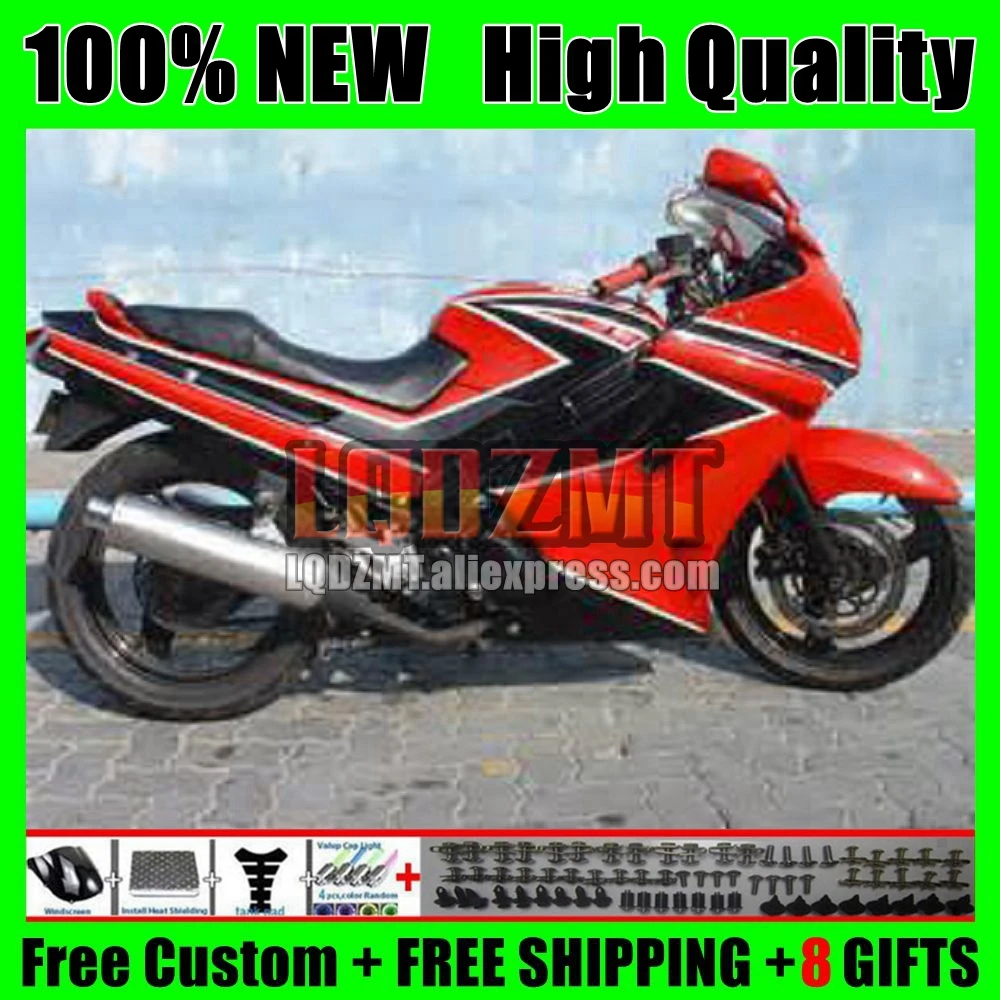 Fairing Kit For KAWASAKI NINJA ZZR-250 90-99 ZZR 250 CC 83No.57 ZZR250 90 91 Red black 92 93 94 1995 1996 1997 1998 1999 Body