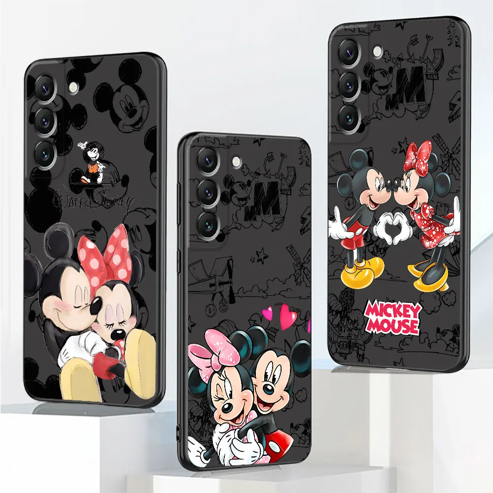 Soft Disney Mickey Mouse Shell Phone Case for Samsung Galaxy S23 24 Ultra S22 S20 FE S21 Plus 5G S10 Plus S22Ultra Cover