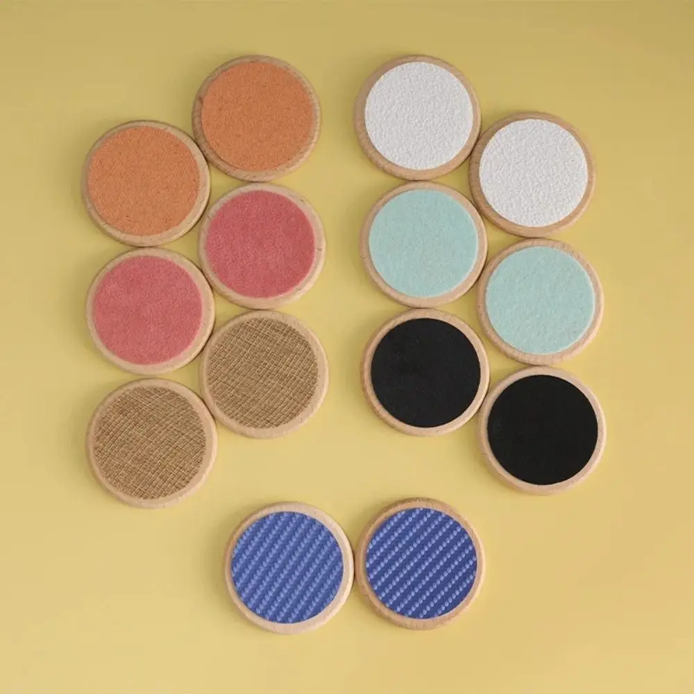 Wood Tactile Matching Board Round Pairing Classification Design Sensory Touch Different Material Surfaces