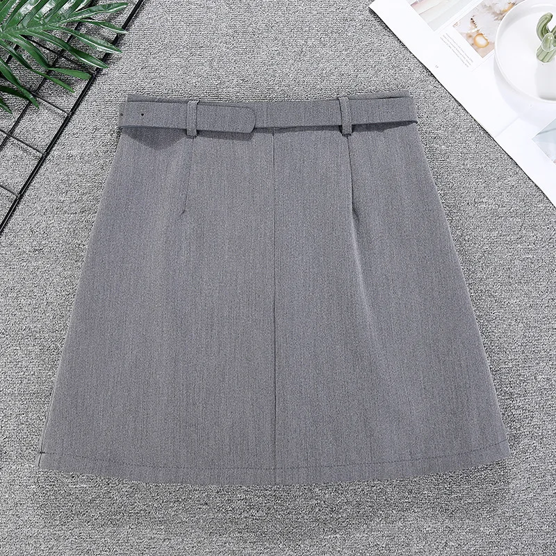 Faltenrock im College-Stil, Frühjahr 2026, neuer Damenrock mit hoher Taille und Gürtel
