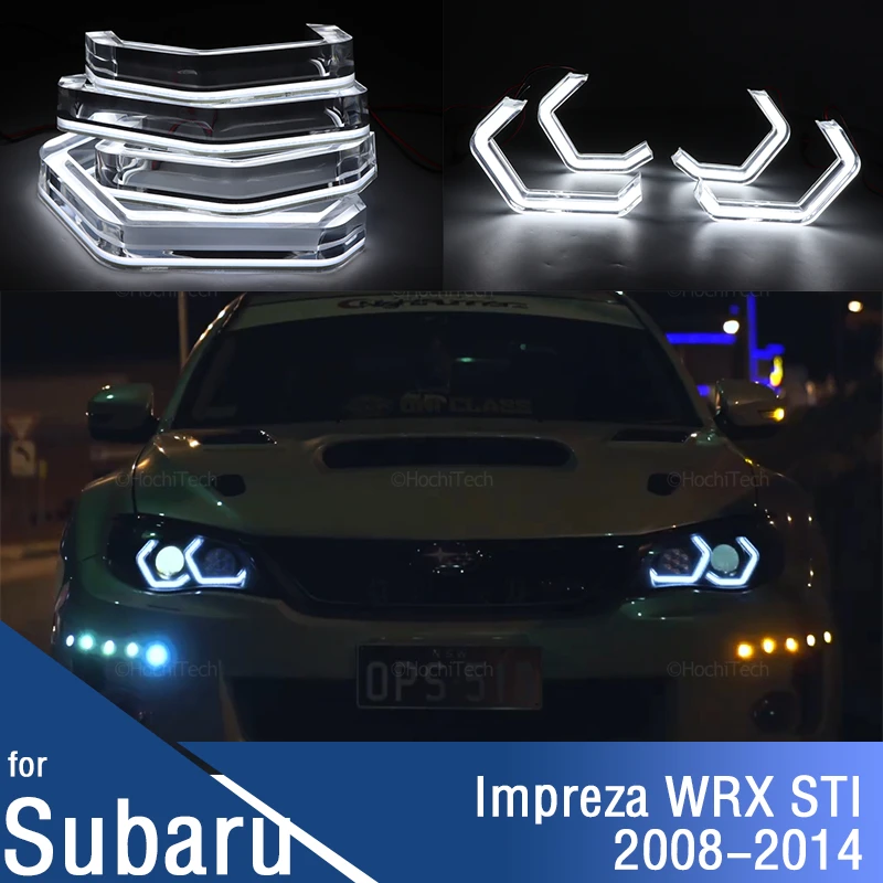 

For Subaru Impreza WRX STI 2008-2014 Car Accessories LED Crystal M4 Iconic Style Angel Eyes Light