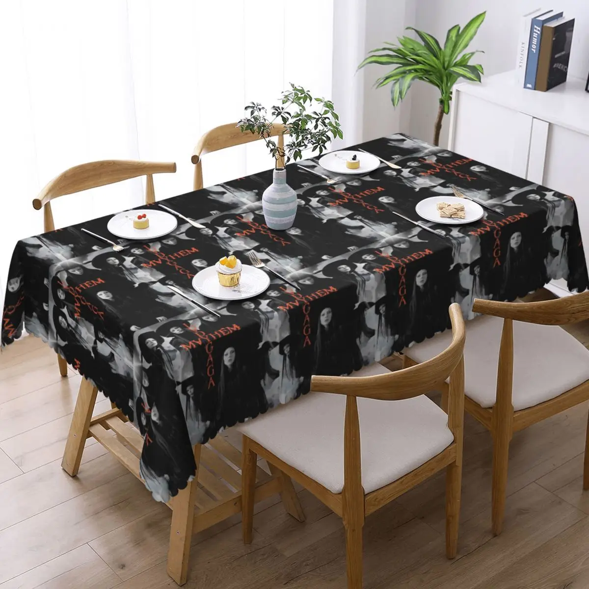Lady Gaga Mayhem Album Custom Rectangular Tablecloth Waterproof Table Cover for Dining Events Table Cloth
