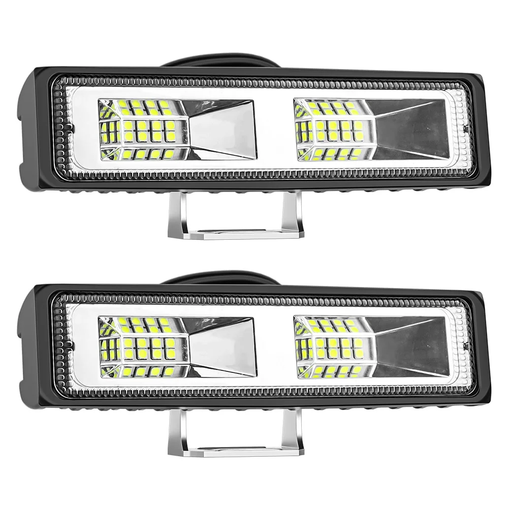 1/2/4PCS 48W 16LED Car Work Light DRL Spotlight High Bright Waterproof Auto Offroad SUV Truck Headlights Driving Lamp DC 9-80V
