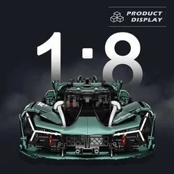 Technical 1:8 Scale Lamb Supercar Model Building Block Desktop Decoration Assembly High tech Bricks Set 3466PCS Kid Toy For Gift