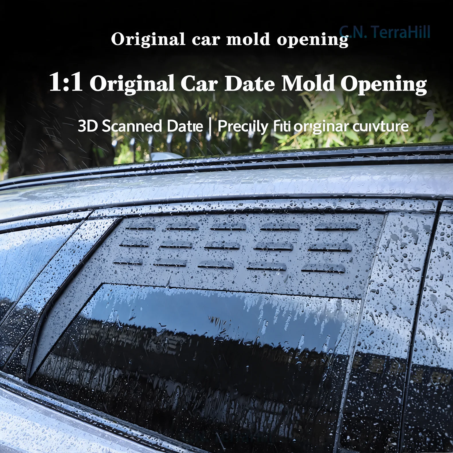 Car Window Sun Shade Vent Louver Compatible with BYD Song Pro Song L Song Plus Tang Yuan Plus Han Rear Window Modification