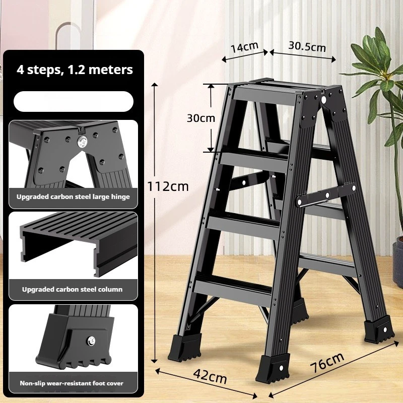 thick-carbon-steel-folding-step-ladder-with-anti-slip-wear-resistant-foot-caps-12m-24m-household-a-frame-zigzag-ladder