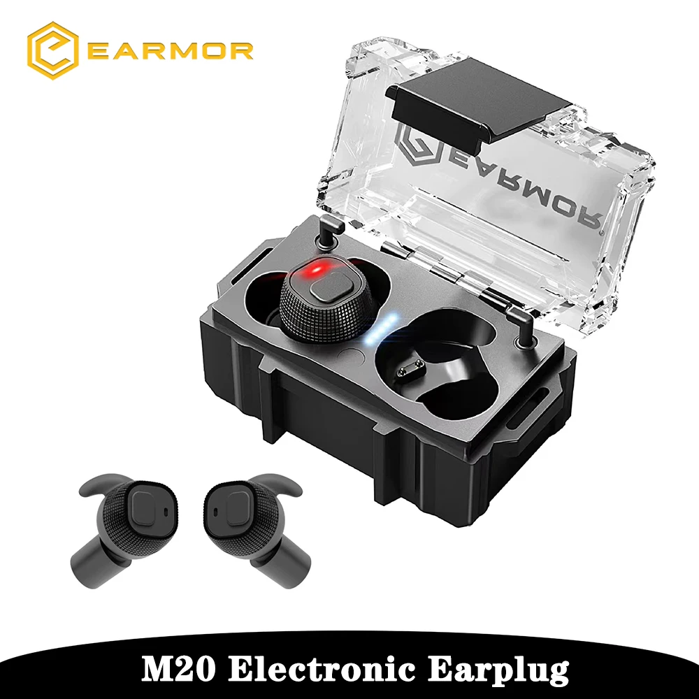 

EARMOR M20 electronic anti-noise earplugs noise reduction rating +NRR22/Rechargeable hunting shooting hearing protection headset