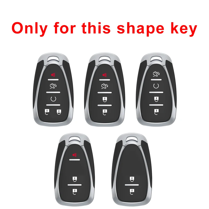 4 5Button TPU Car Key Case Cover For Chevrolet Chevy Malibu Camaro Cruze Traverse Spark Equinox Sonic Volt Protect Shell