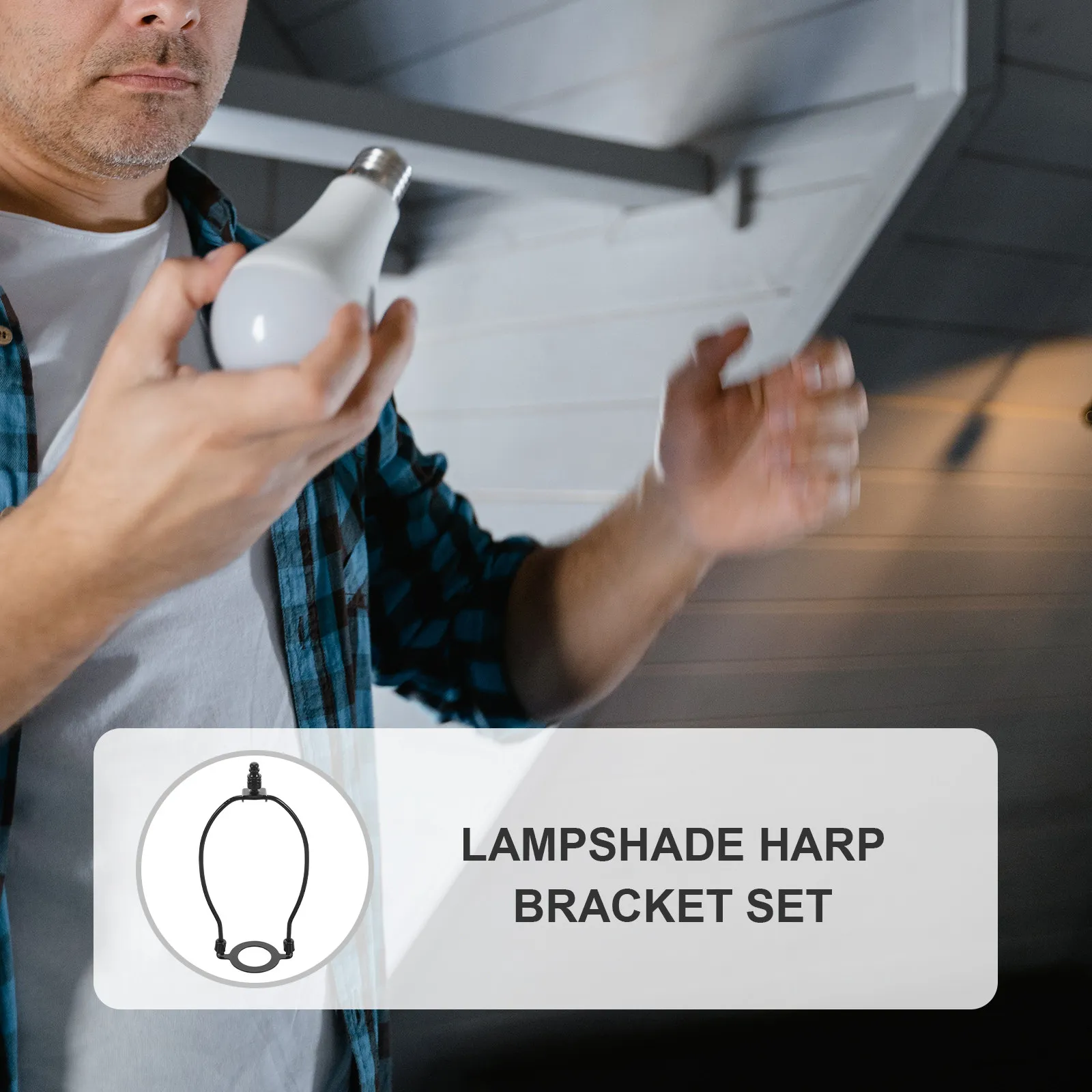 

Комплект из 2 металлических кронштейнов для абажура, запасные части для ремонта настольных ламп, адаптер для абажура